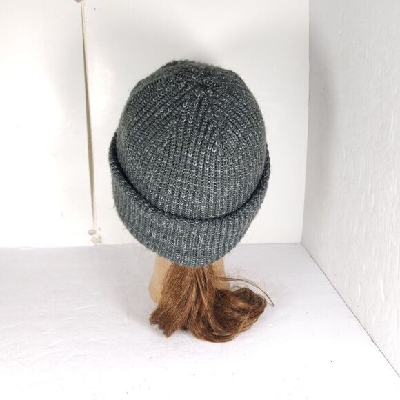 The North Face Unisex OS The Salty Dog Green Arcylic Ribbed Cuffed Beanie Hat - Picture 5 of 11